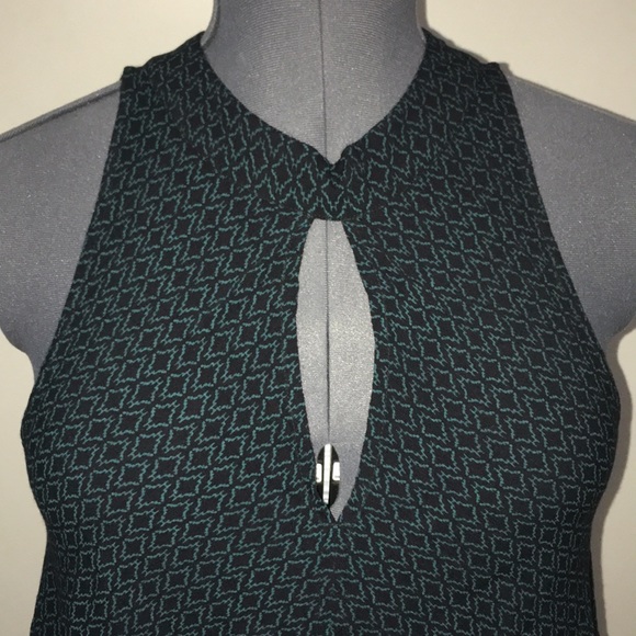 Stone Row Black / Teal Halter Dress - Picture 2 of 6